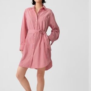 NWT Pink Striped Button Up Dress